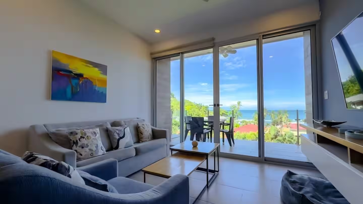 Living room and balcony