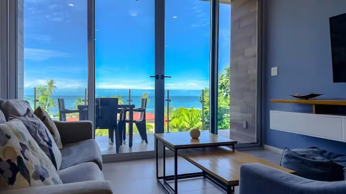 Living room with ocean view